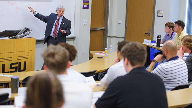 Dr. Sumners teaching class